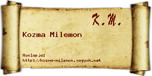 Kozma Milemon névjegykártya